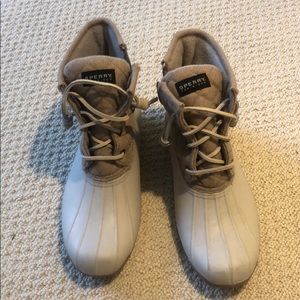 Sperry SALT WATER WATERPROOF RAIN BOOT Oyster/Oat